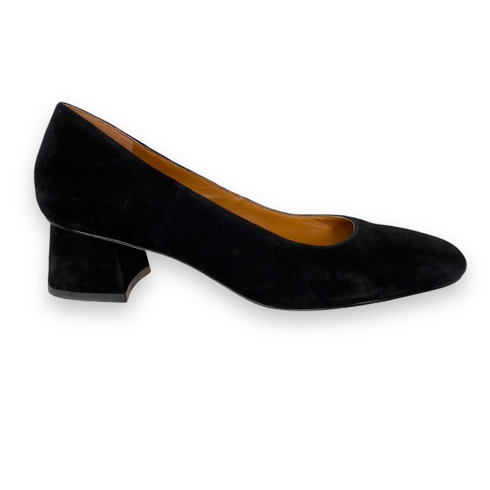 J.Mclaughlin 7 Womens Black Casey Suede Block Heel Classic Office