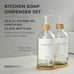 Kitchen Soap Dispenser Set - Glass Soap Dispenser with Pump set of2