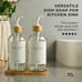 Kitchen Soap Dispenser Set - Glass Soap Dispenser with Pump set of2