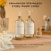 Kitchen Soap Dispenser Set - Glass Soap Dispenser with Pump set of2