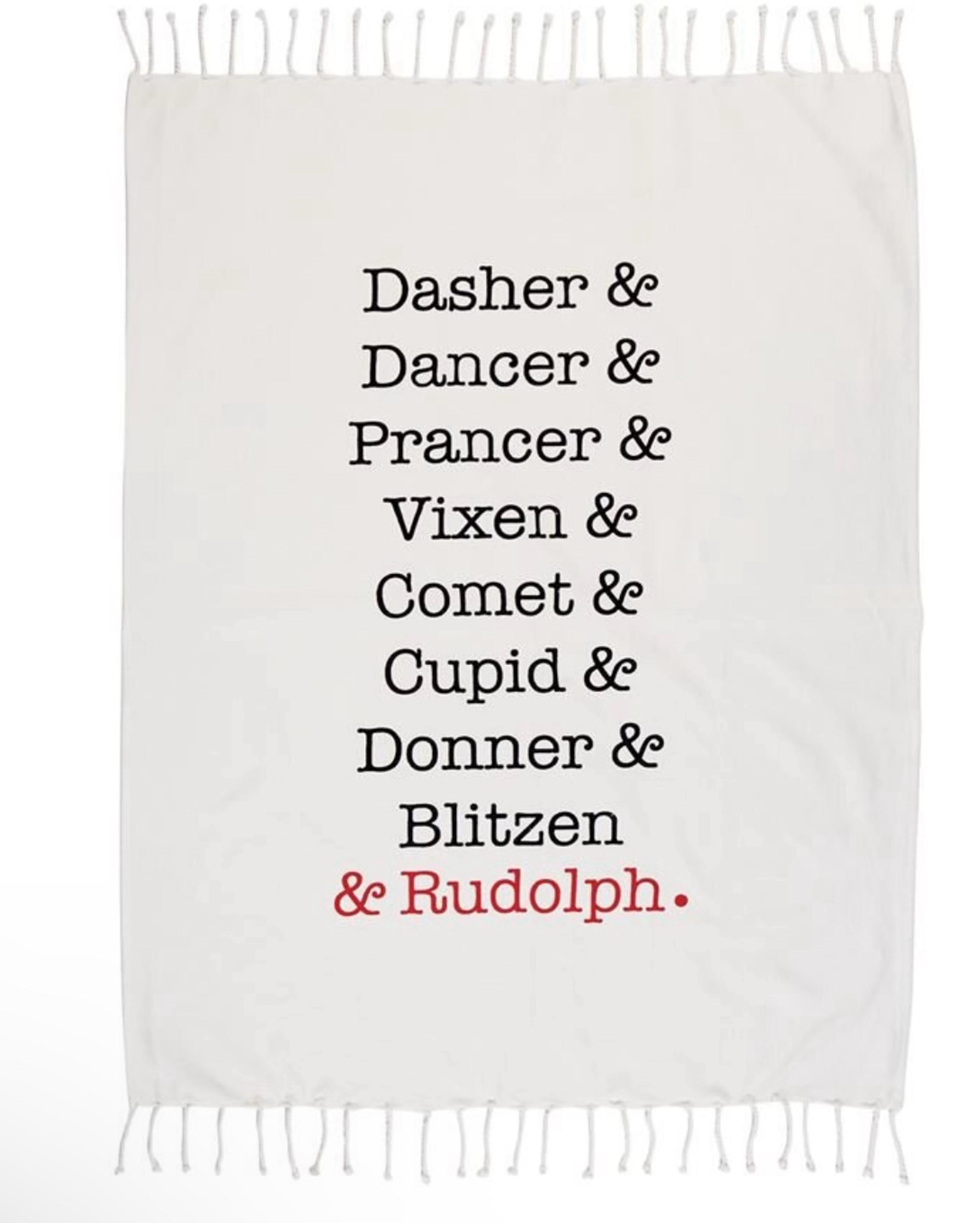 Reindeer name blanket