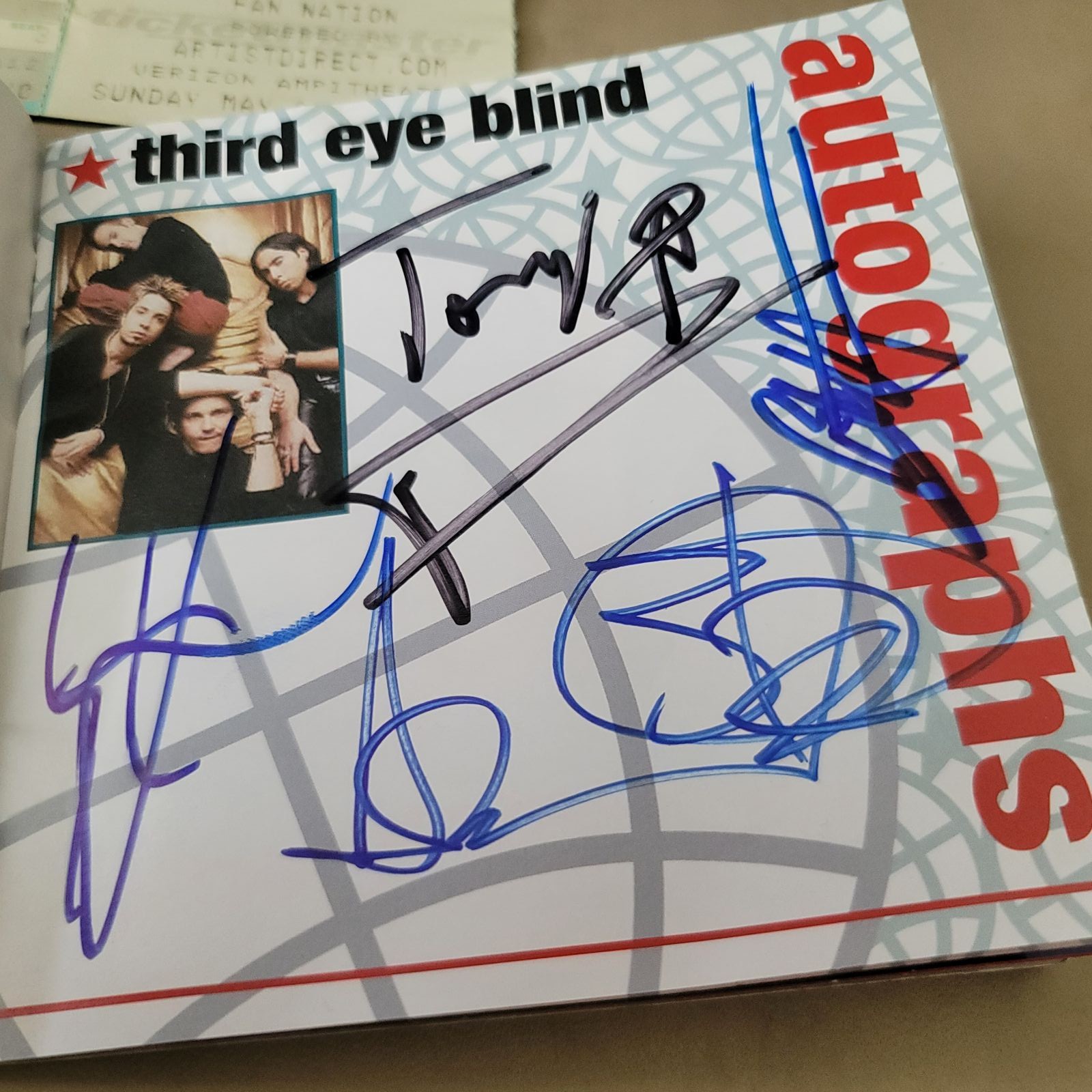 Third Eye Blind 3EB Signed Autograph