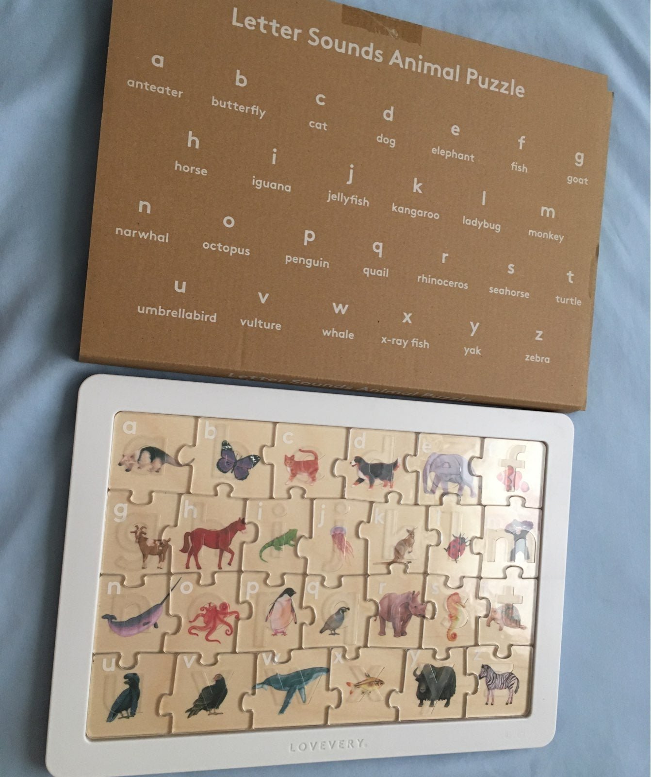 brand new lovevery Letter Sounds Animal Puzzle