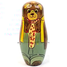 Vintage Goldilocks & The Three Bears Hand Painted Wooden Nesting Dolls Set READ
