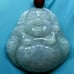 Burmese icy type A jadeite jade pendant.