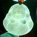 Burmese icy type A jadeite jade pendant.