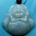 Burmese icy type A jadeite jade pendant.