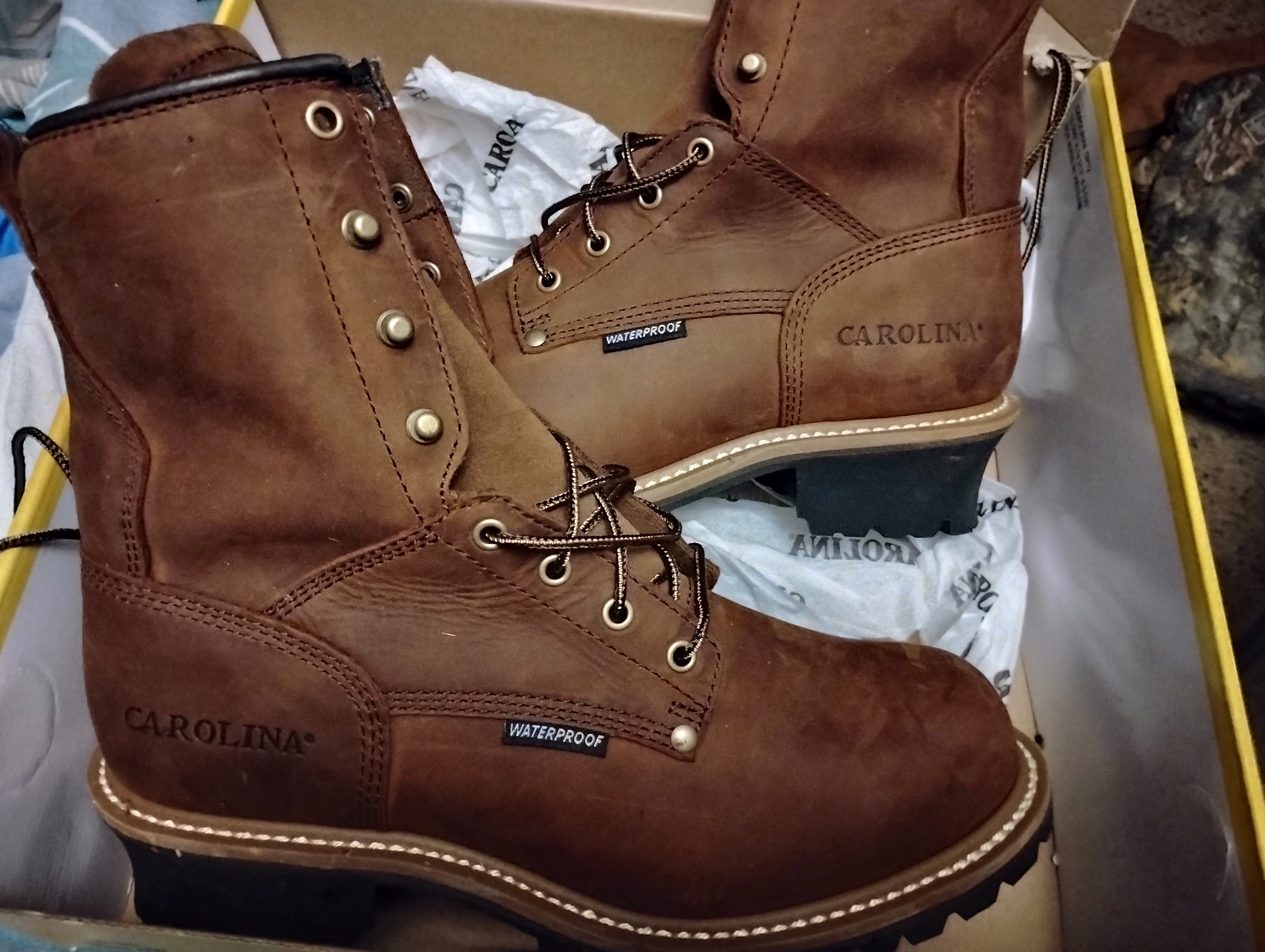 New Carolina leather work boots w/ steel toe