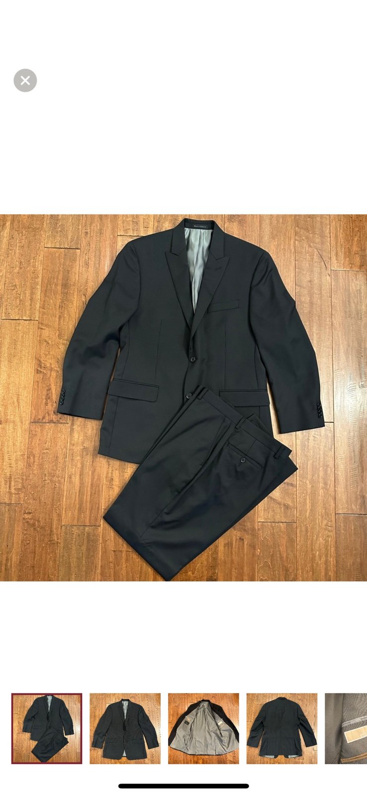 MICHAEL Michael Kors Charcoal Striped Suit Sz 40 Jacket 34x32 Pants