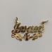 14k Yellow Gold Ivan Name Plate Charm Pe