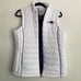 NFL New England Patriots Ladies White Puffer Vest Pats Football Fan Gear Sz L