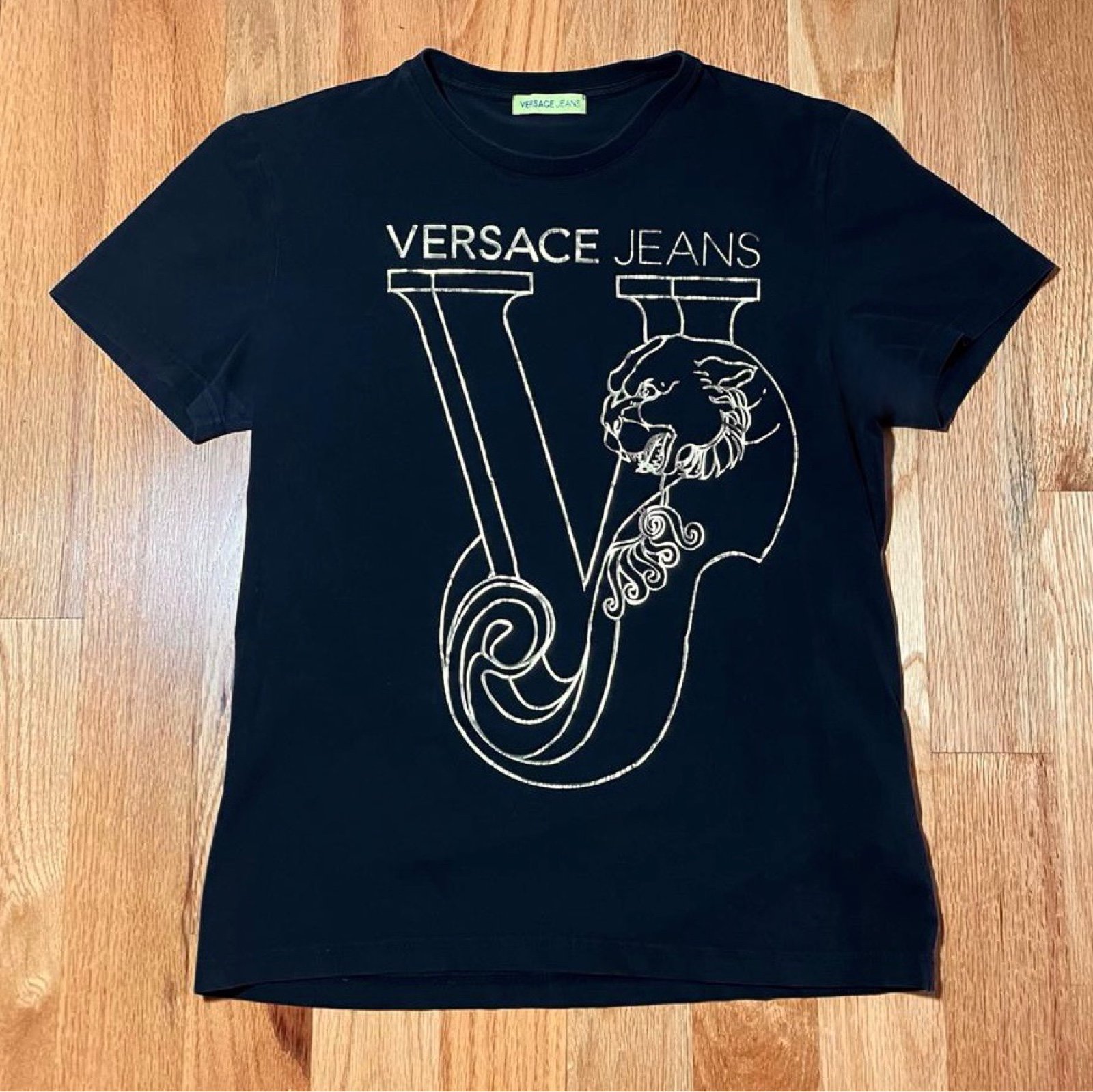 Versace Shirt Black outlets Gold