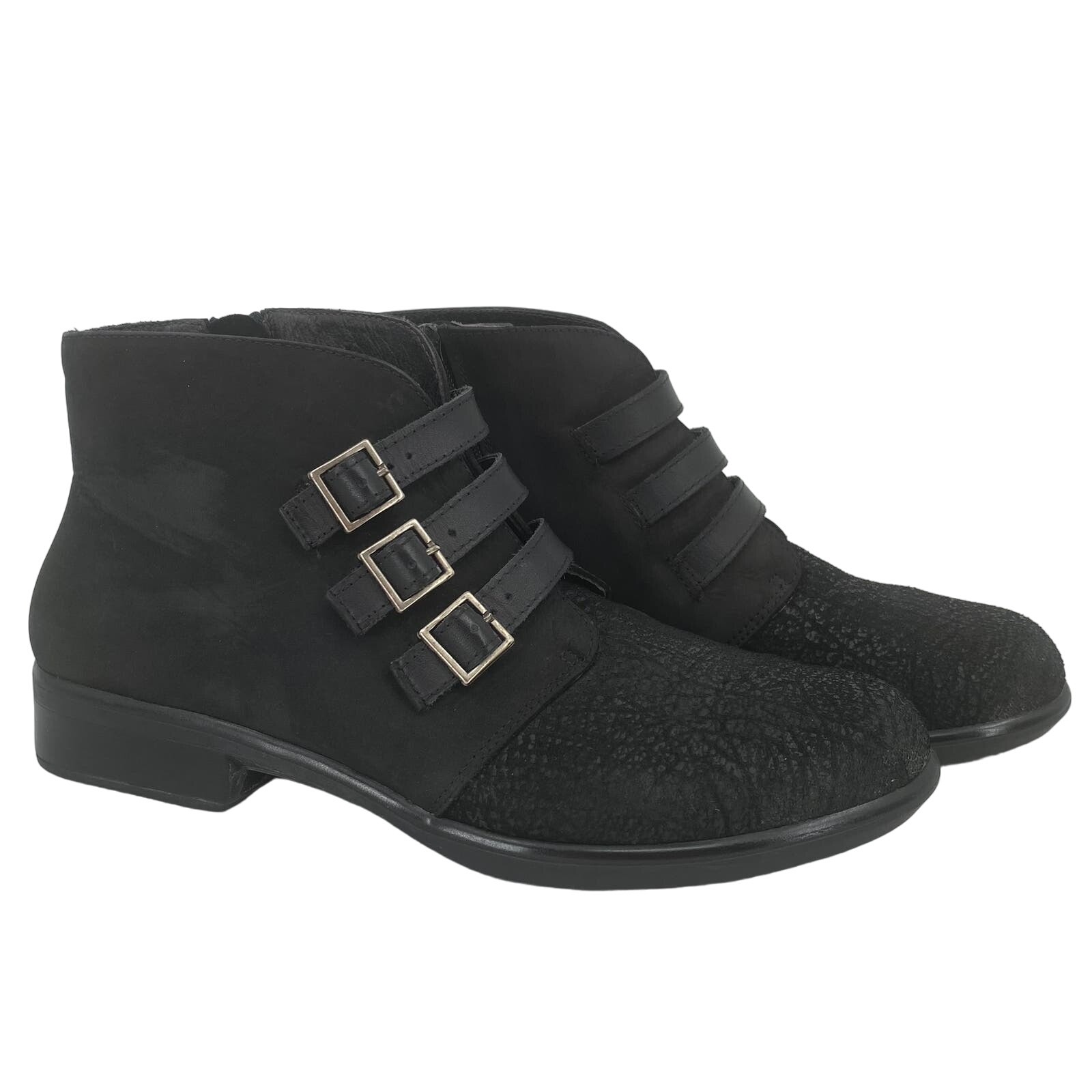 Naot Women's Black Calima Leather Booties Size 10