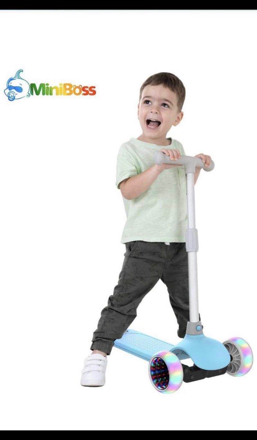 MiniBoss 3 Wheels Kick Scooter for Kids,