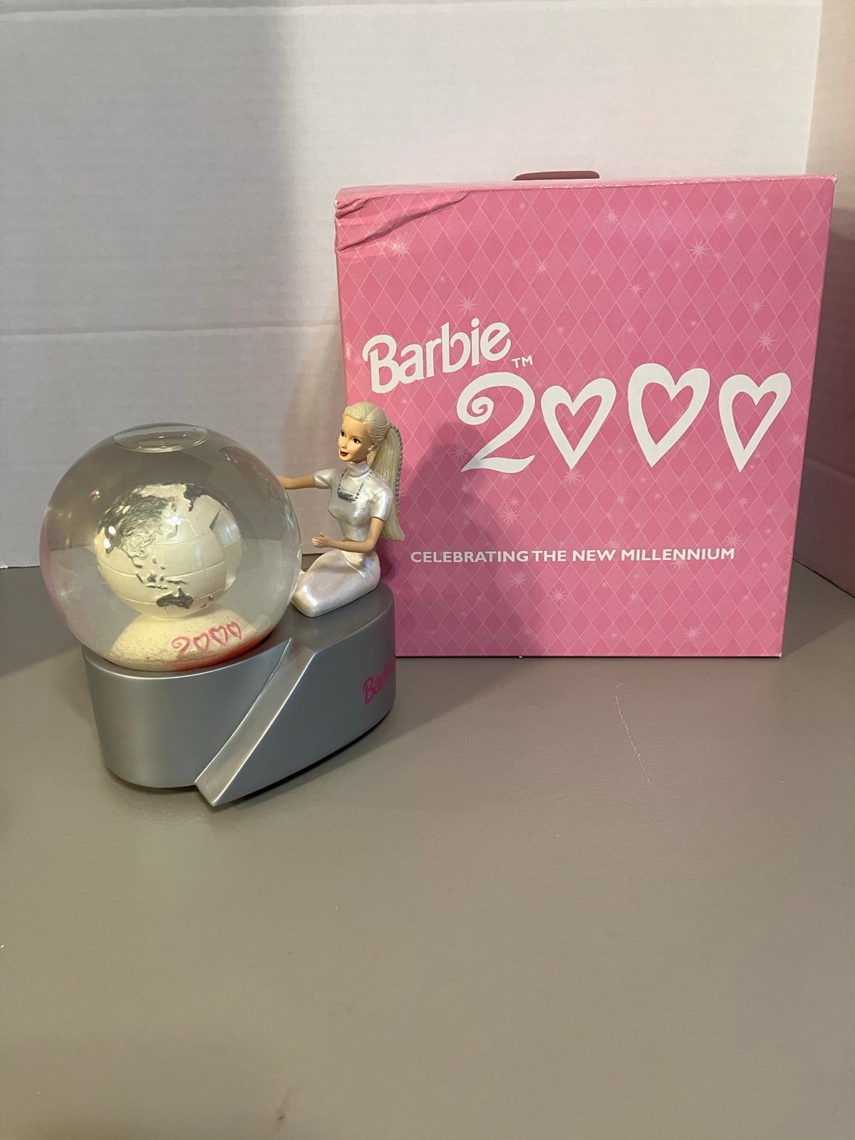 Barbie 2000 Celebrating the New Millennium Musical Snow Globe by Avon