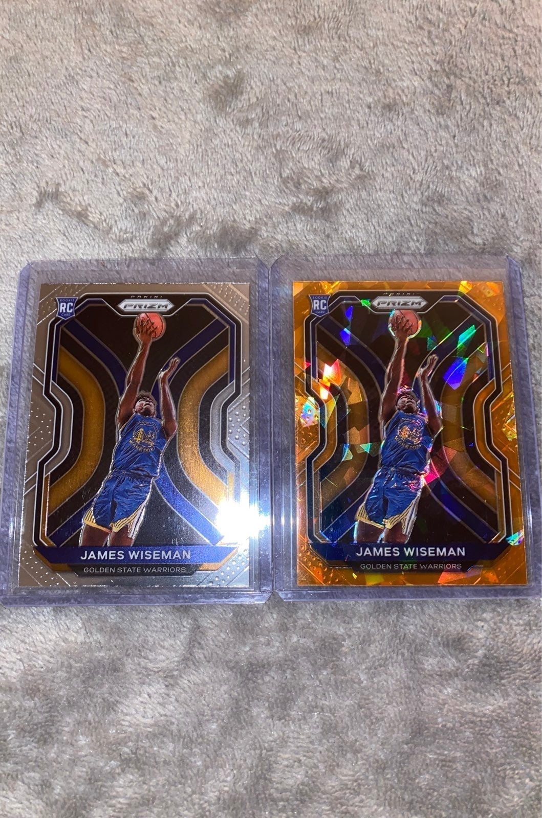 James Wiseman Orange Cracked Ice Prizm +