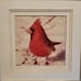Winter Cardinal Photograph by Phil Rusten Bird Wildlife Framed Art Signed