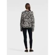 DKNY WOMEN’S PRINTED STEP HEM SWEATER XL