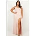Xscape Women Blush Off Shoulder Crepe Formal Dress Size 18W