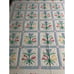 VINTAGE ANTIQUE ORIGINAL HANDMADE FLOWER PATTERN WHITE QUILT 81X79 Arch quilt