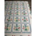 VINTAGE ANTIQUE ORIGINAL HANDMADE FLOWER PATTERN WHITE QUILT 81X79 Arch quilt