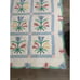 VINTAGE ANTIQUE ORIGINAL HANDMADE FLOWER PATTERN WHITE QUILT 81X79 Arch quilt