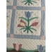VINTAGE ANTIQUE ORIGINAL HANDMADE FLOWER PATTERN WHITE QUILT 81X79 Arch quilt