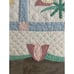 VINTAGE ANTIQUE ORIGINAL HANDMADE FLOWER PATTERN WHITE QUILT 81X79 Arch quilt
