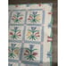VINTAGE ANTIQUE ORIGINAL HANDMADE FLOWER PATTERN WHITE QUILT 81X79 Arch quilt