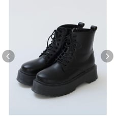 Thick-soled volume sole lace-up short boots L 24-24.5