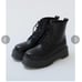 Thick-soled volume sole lace-up short boots L 24-24.5