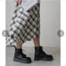 Thick-soled volume sole lace-up short boots L 24-24.5