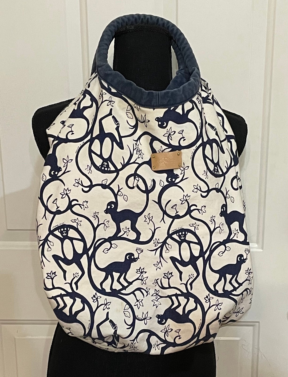 Lilly Pulitzer Boho Bag Purse Monkey Cocktails Cheers Shake It Up - Rare Print