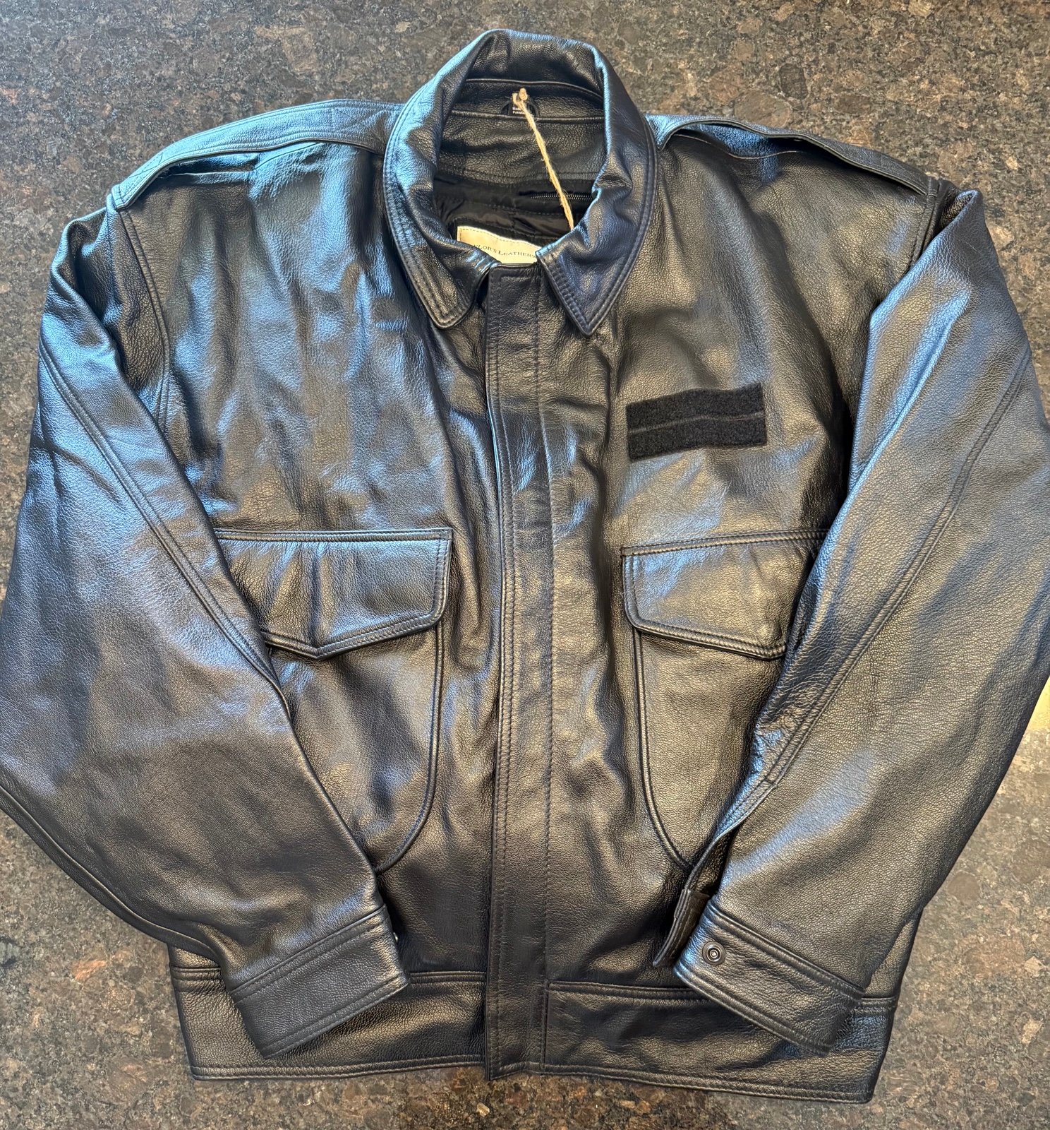 Men’s Taylor’s Leatherware Black Xl Taller Pilot Flight Jacket C-1 type