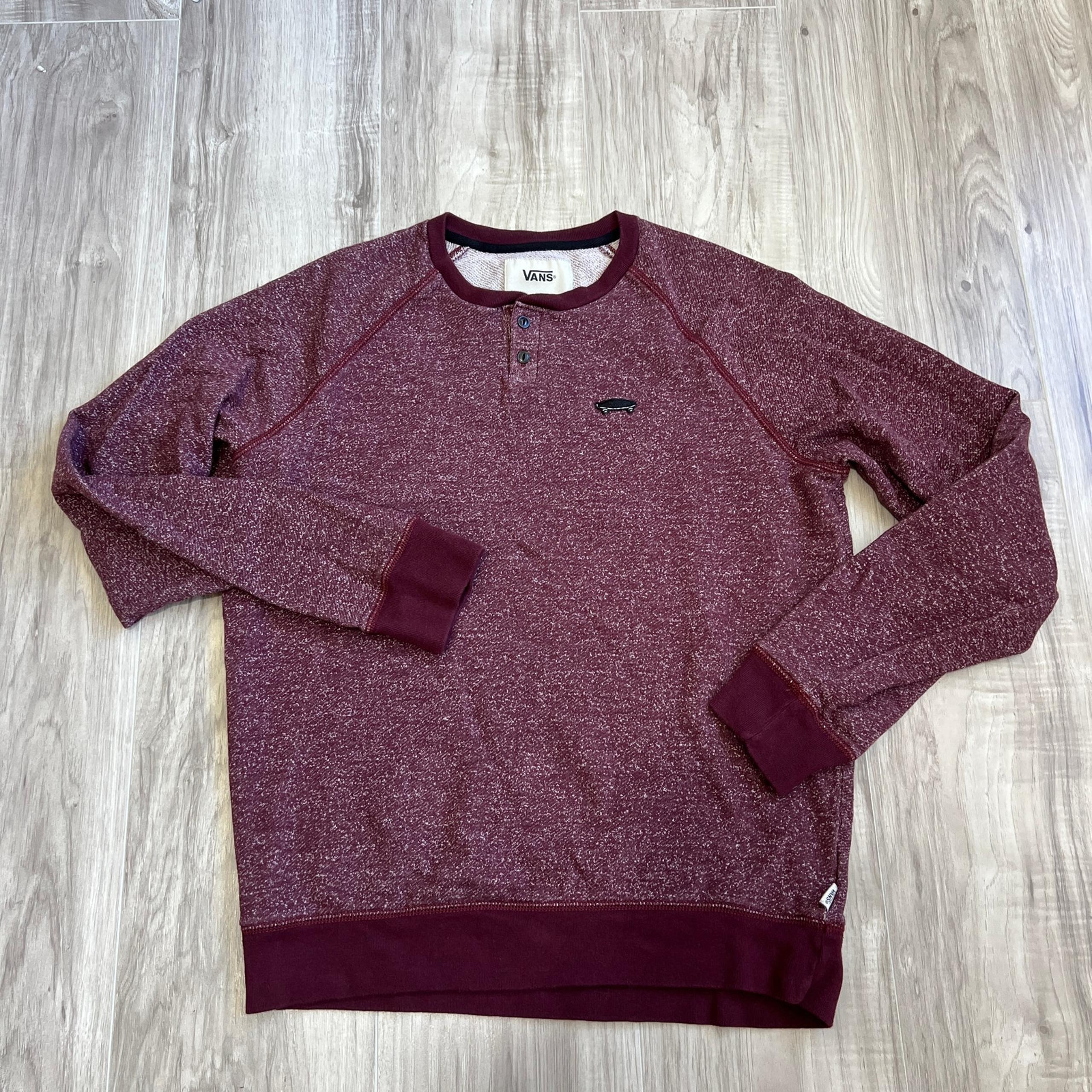 Vans off the wall sweatshirt men's red pullover Size M