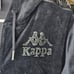 Kappa Stech Black Velvet Rhinestone Jacket Hoodie Women's Small NWT