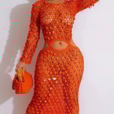 Red sequin coverup new size L loragal
