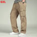 Spring and autumn men loose big size XL straight pants oversize elastic waist tr