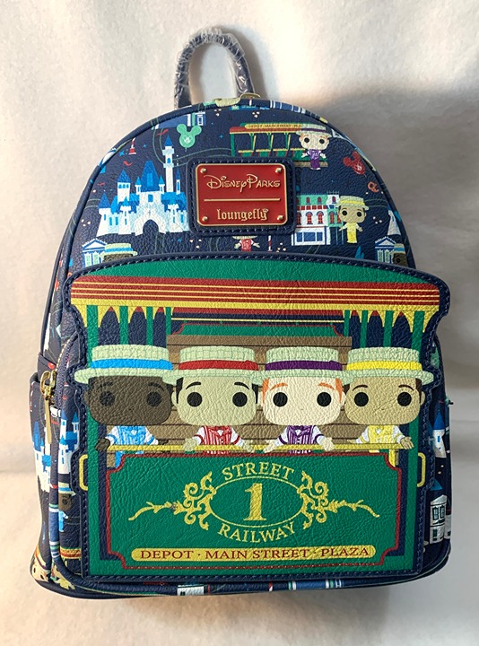 Loungefly Disney Main Street Dapper Dans Castle Trolly Car Mini Backpack NWT