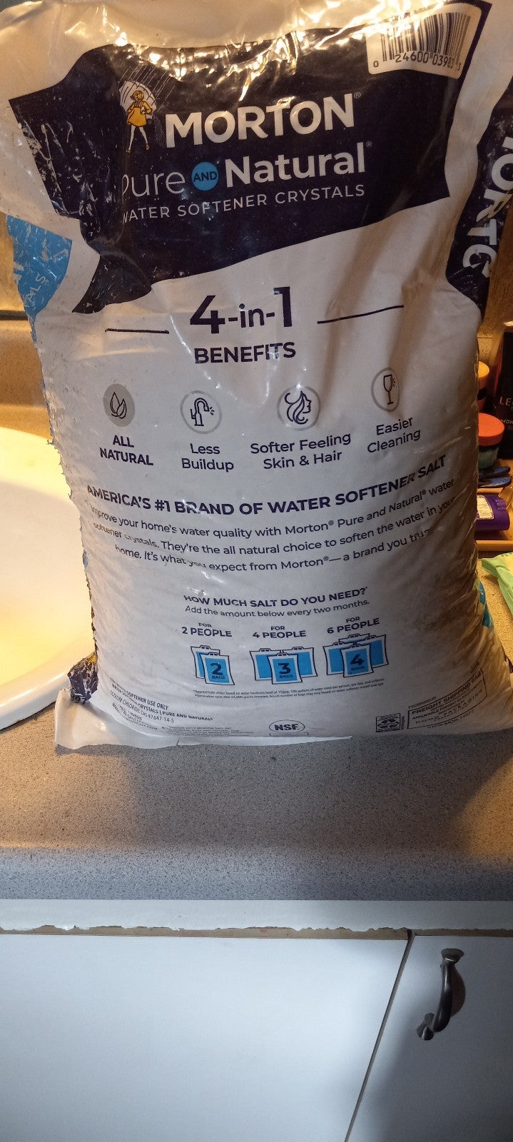 Morton water softening crystals 40lb. Bag - Qty. 2