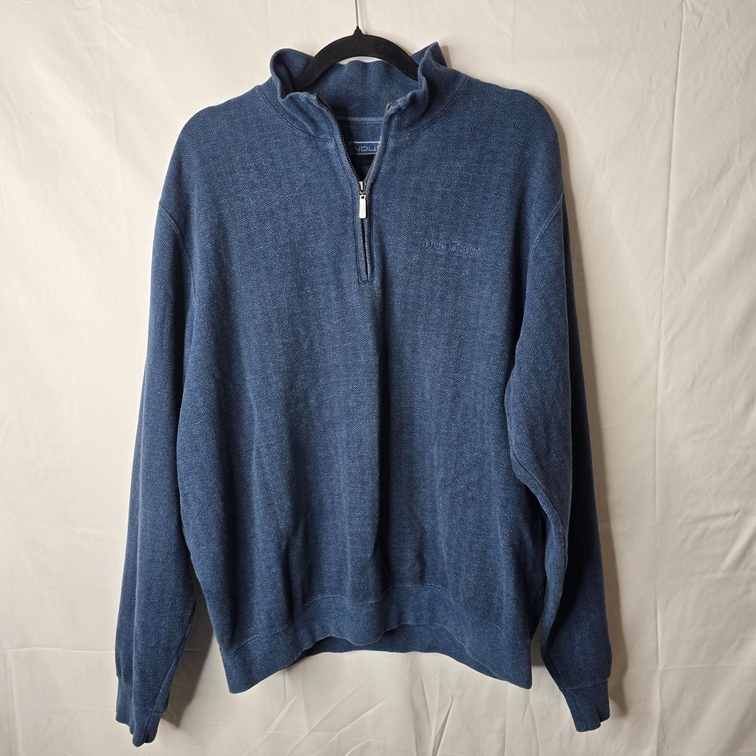 Darioush Logo Carnoustie Golf 1/4 Zip Sweater Men's Large 100% Cotton
