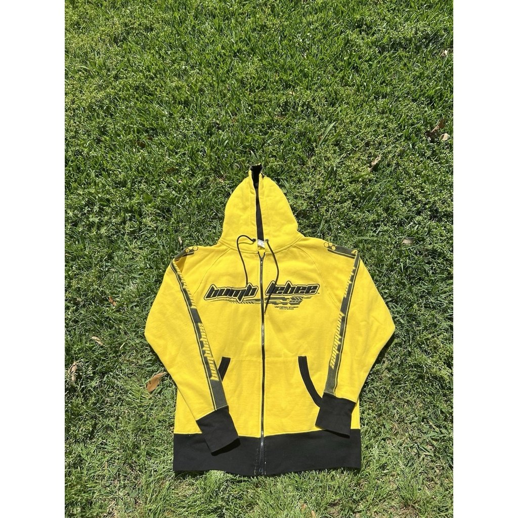 Vintage Transformers Universal Studios Bumblebee Zip Up Sweatshirt Mens Large