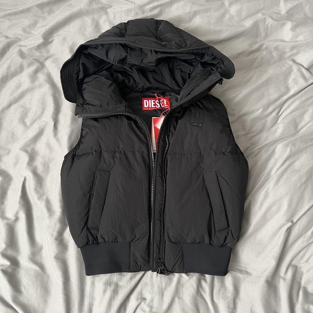 DIESEL Black Down Vest New Arrival