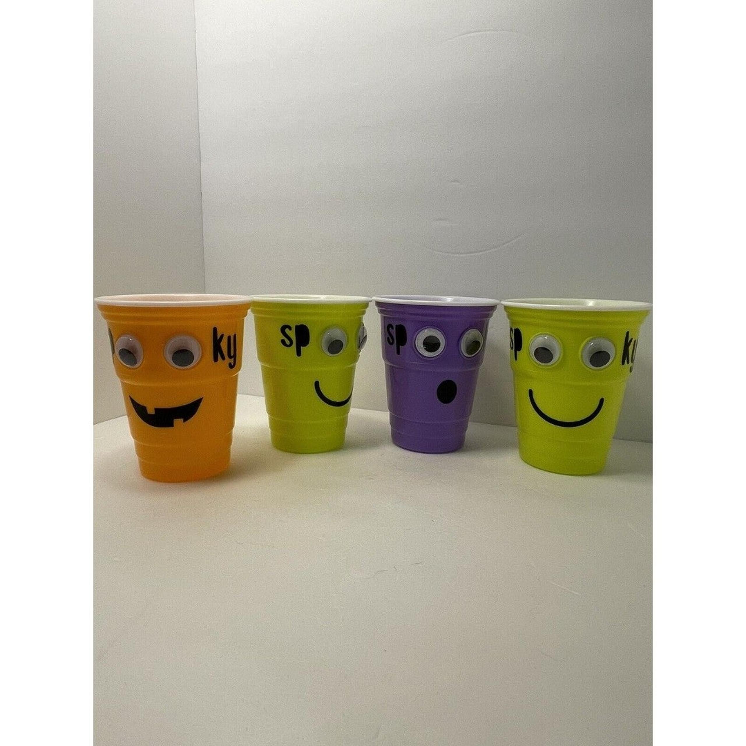 Googly Eye Plastic Tumbler Cup Glass Halloween Party Reusable