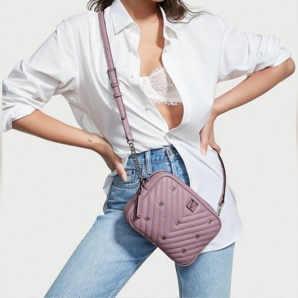 The Victoria Top-Zip Mauve Crossbody Bag