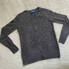 NWOT SIMPLY VERA VERA WANG METALLIC GRAY SIZE XS CARDIGAN