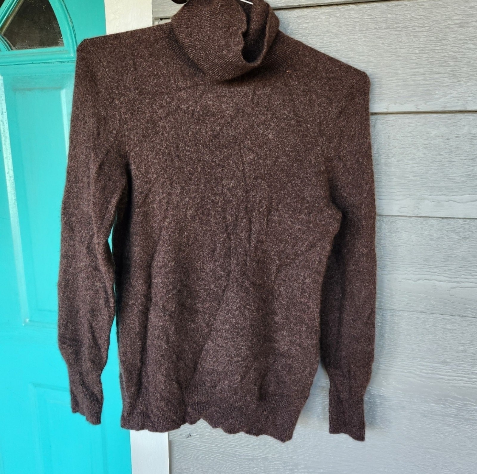 Alex Marie 100% Cashmere Brown Cowl Neck Sweater Size large