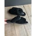 New AQUATALIA women black Alina Genuine Shearling Slippers size 6.5