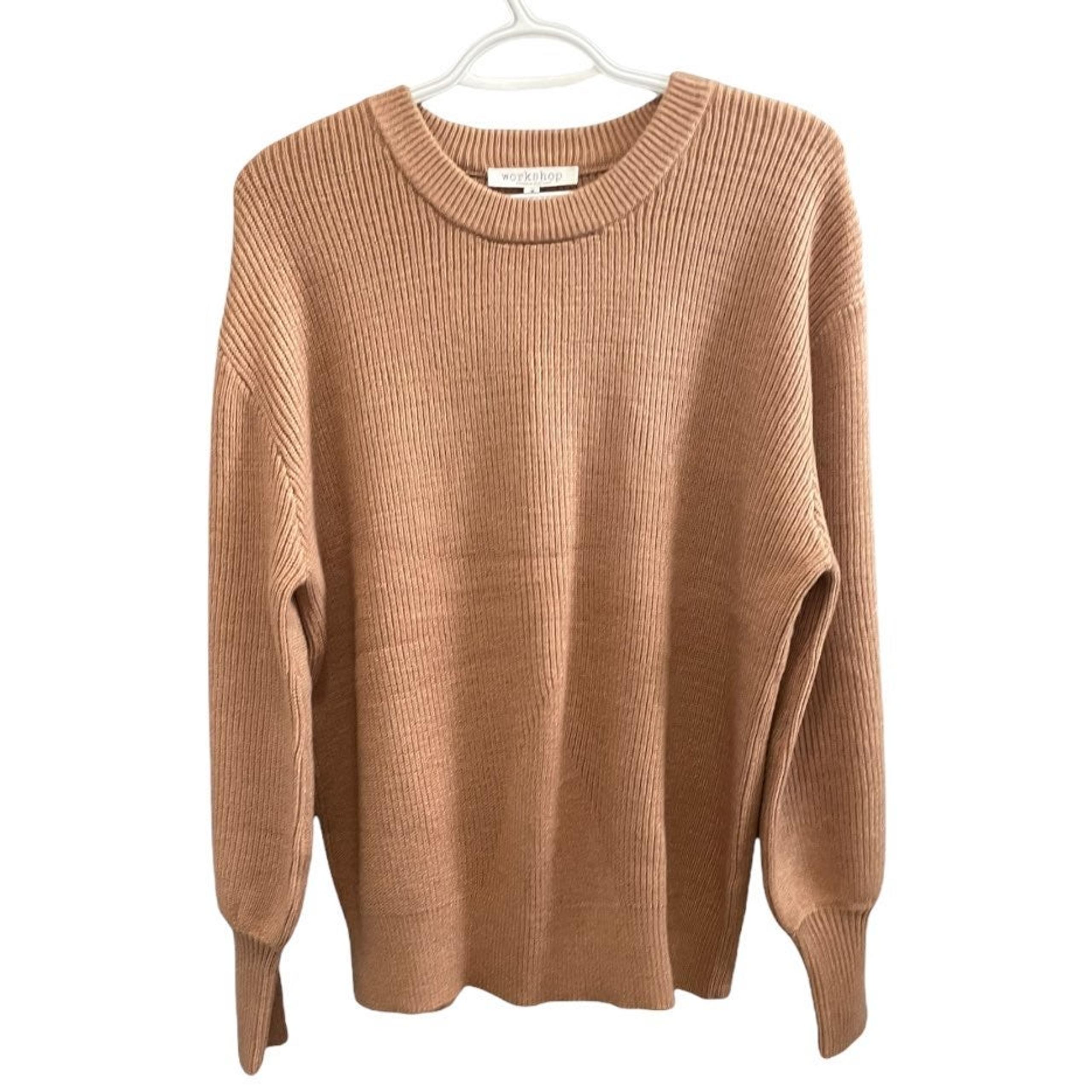 Workshop Republic Clothing Ginger Ribbed Knit Crewneck Sweater NEW