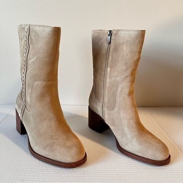 Vince Camuto Zelcinna Water-Repellent Mid-Shaft Suede Boots